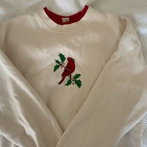 🌙Vintage Holidays Bird Layered Crewneck!